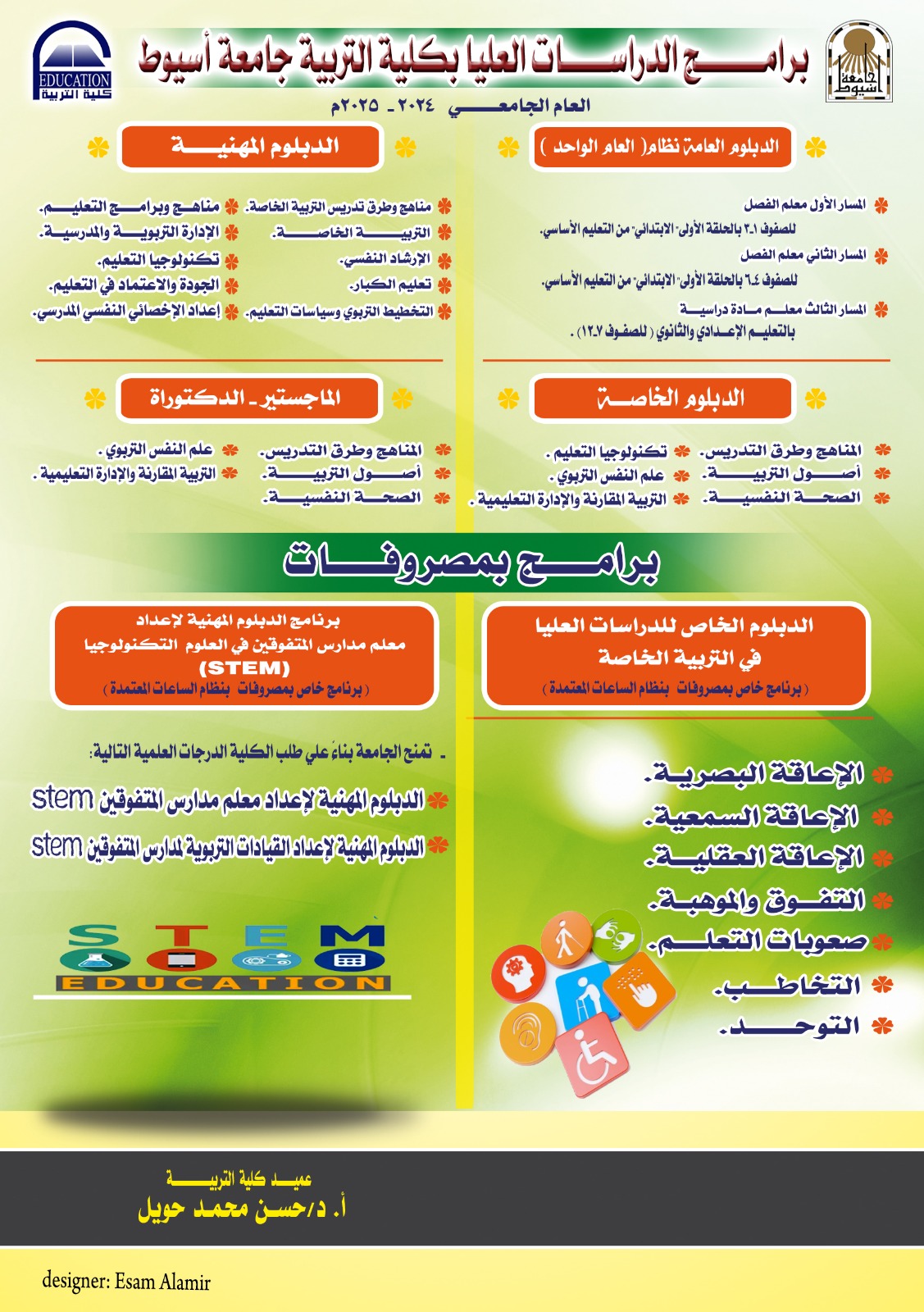 Prof. Dr. Hassan Mohamed Howail, Dean of the College, extends his